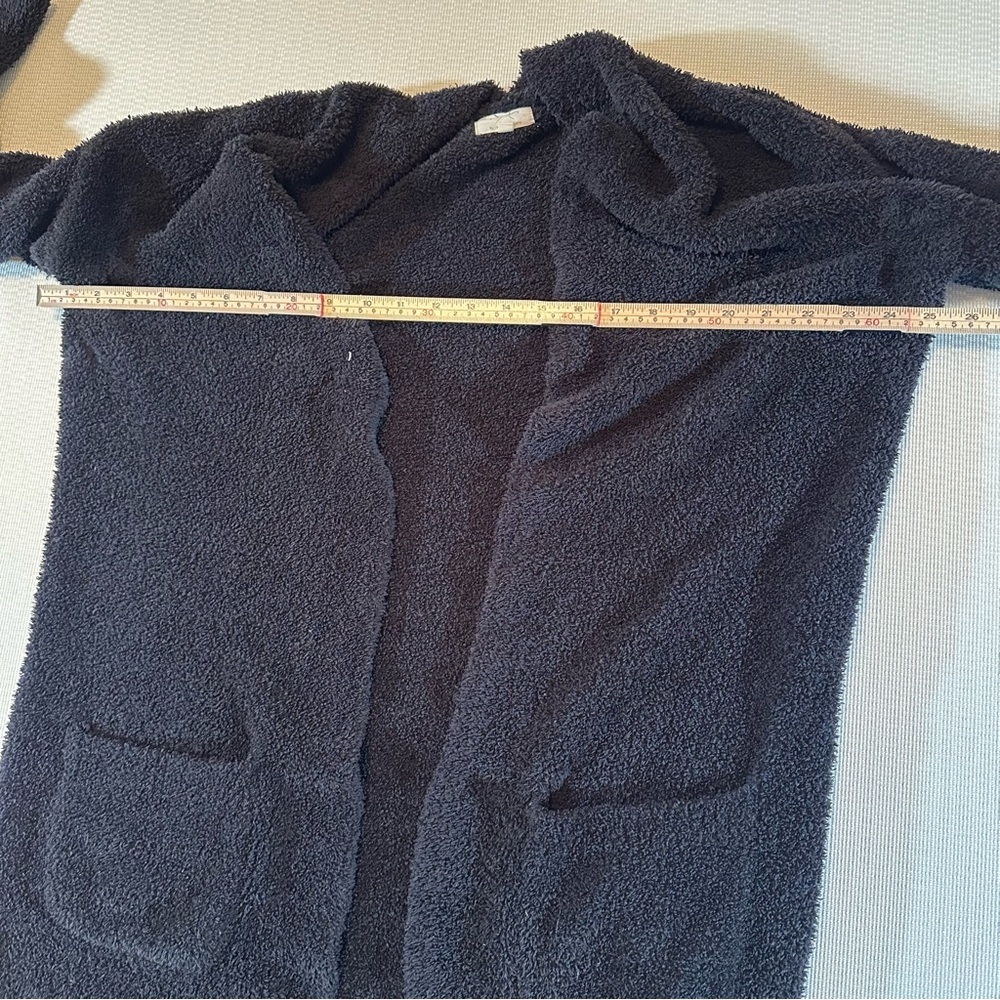 Tread & Supply Women’s M Plush Soft Open Cardigan Black Oversized Warm Comfy - Picture 7 of 9